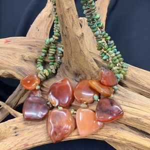 Carnelian & Turquoise Necklace